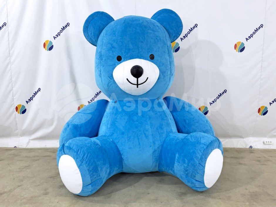 Надувной большой мишка голубой