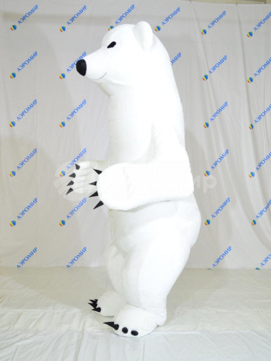 Надувной костюм Мишка, медведь из искусственного меха на одного оператора