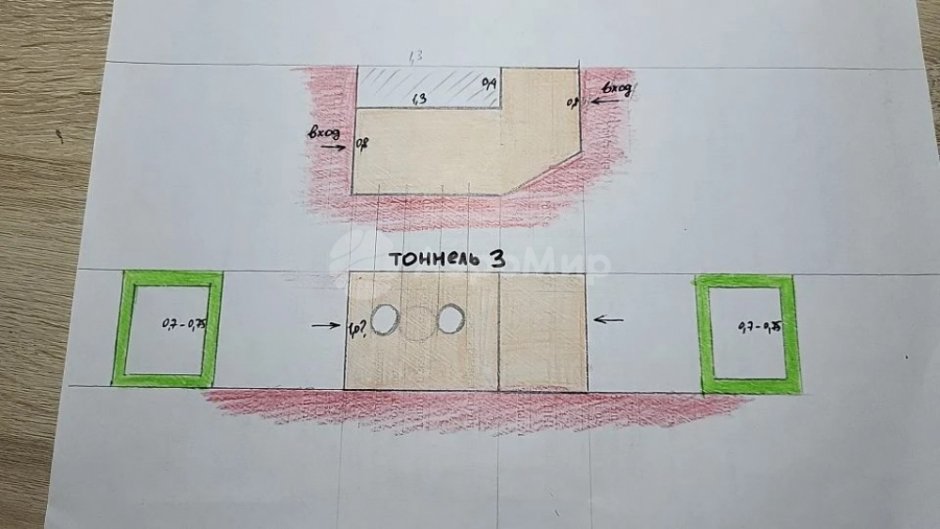 Мягкий туннель с окошком