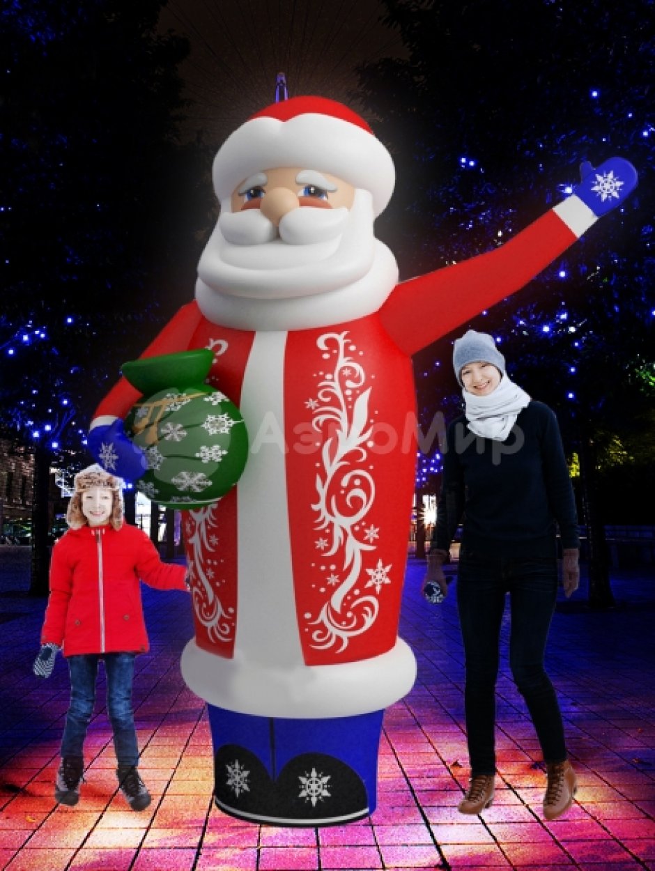 Дед Мороз — фигура с эффектом машущей руки и подарком