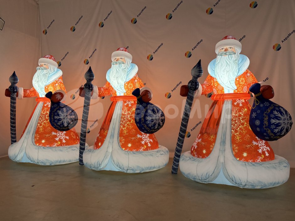 Надувная фигура Дед Мороз в исполнении премиум 2.0