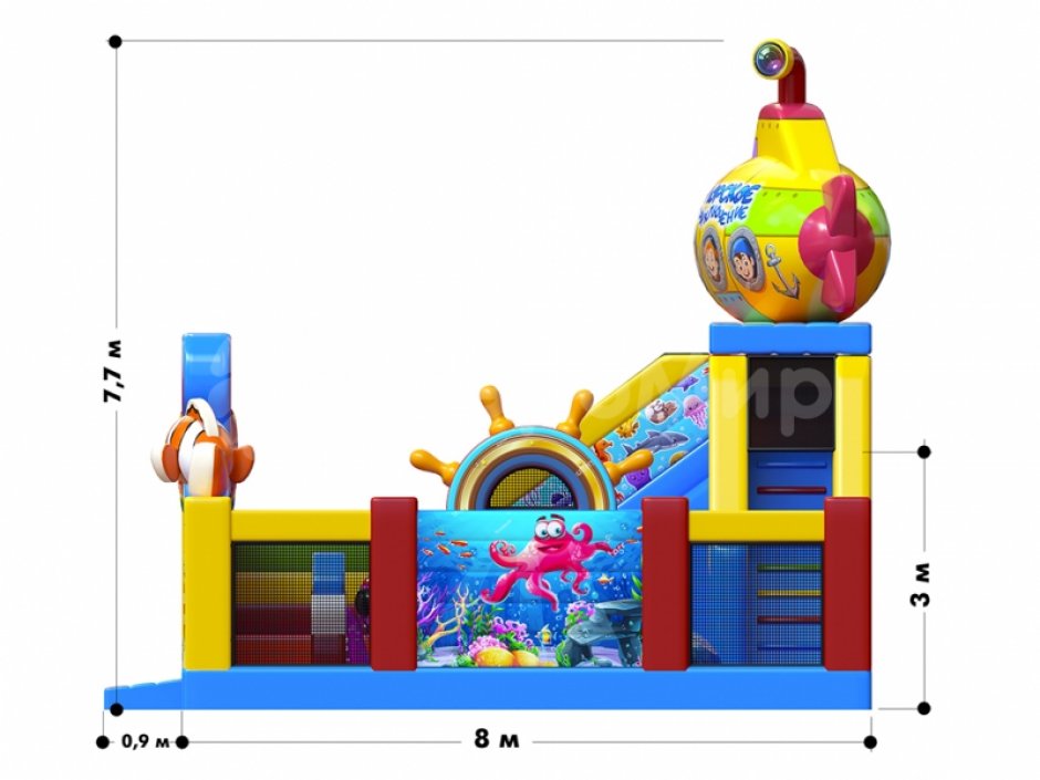Коммерческий надувной батут Морское приключение