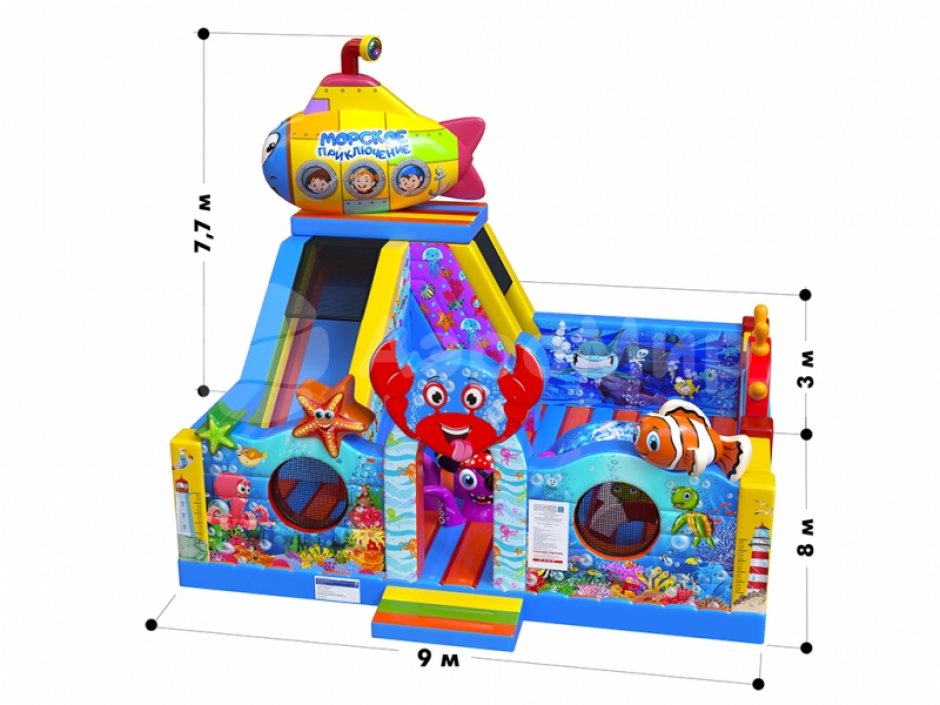 Коммерческий надувной батут Морское приключение