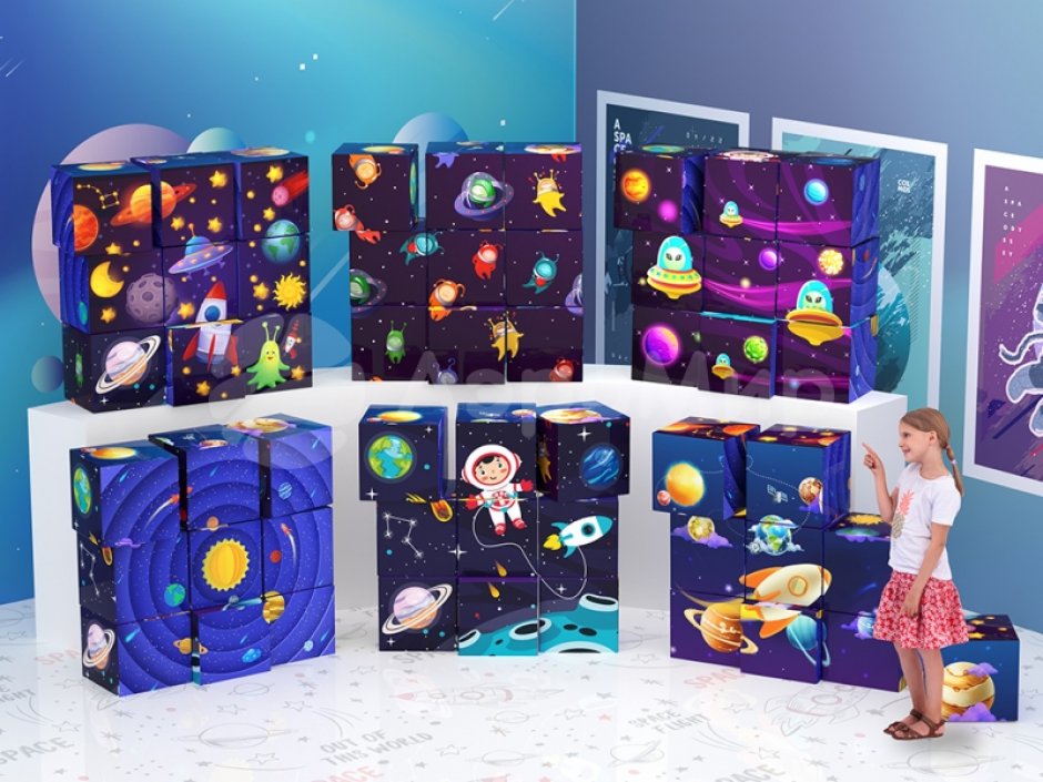 Мягкие кубики пазлы Космокубики