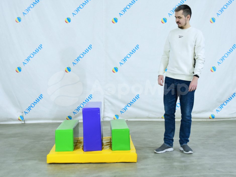 Мягкий игровой модуль Три барьера - элемент мягкой полосы