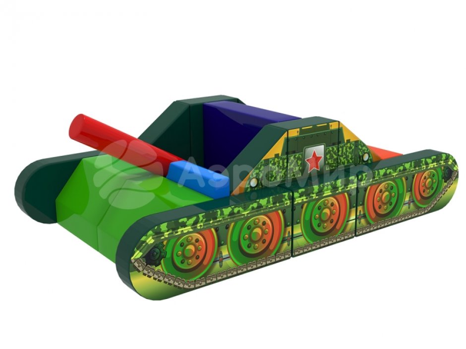 Мягкий конструктор Танк для игровой комнаты