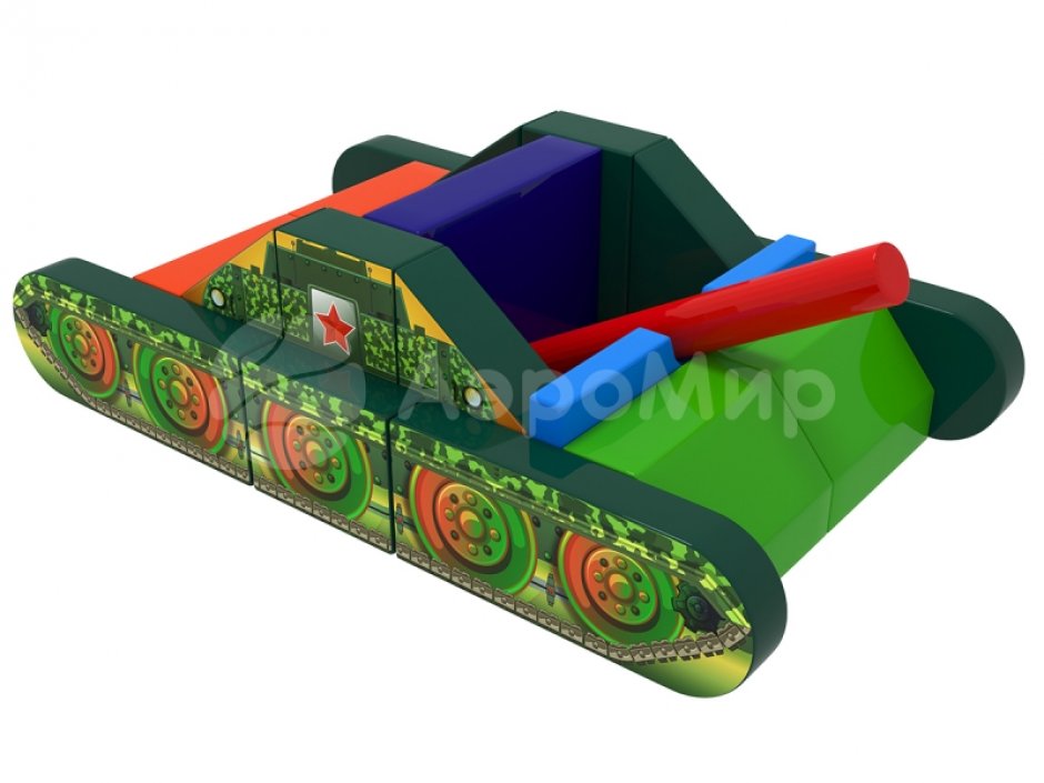 Мягкий конструктор Танк для игровой комнаты