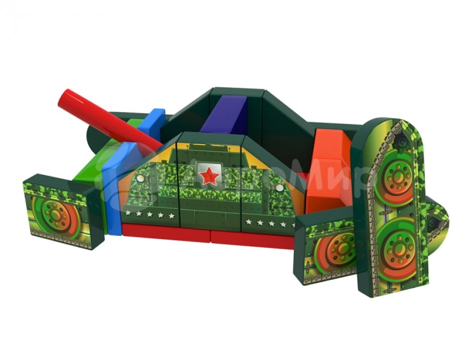 Мягкий конструктор Танк для игровой комнаты