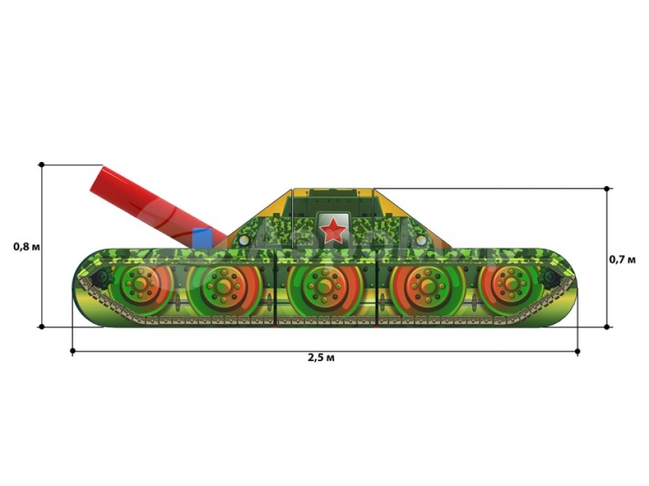 Мягкий конструктор Танк для игровой комнаты