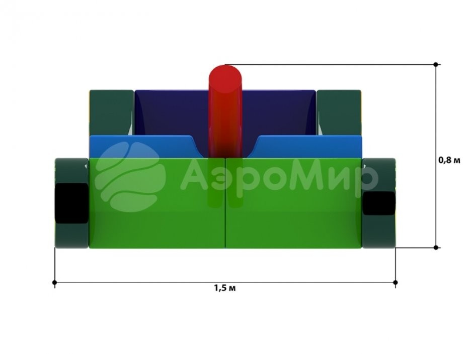 Мягкий конструктор Танк для игровой комнаты