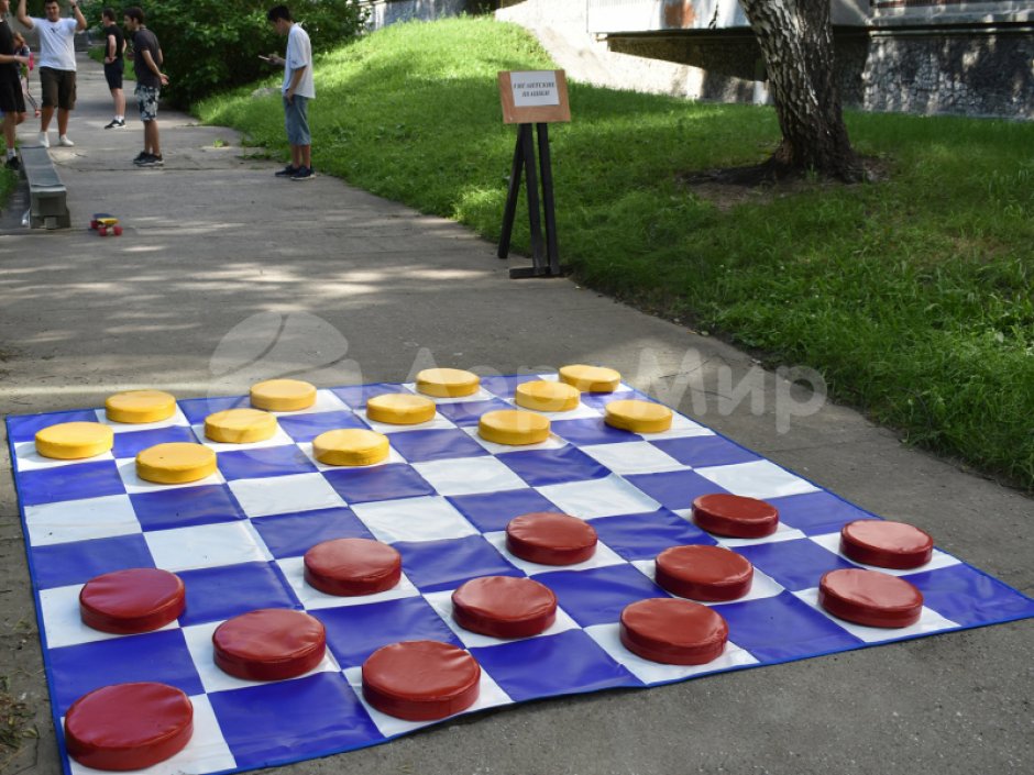 Гигантские шашки для улицы и помещений