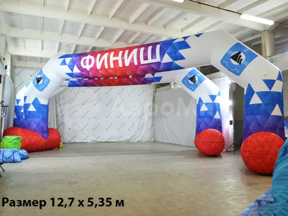 Полноцветная арка трапеция с опорами — премиум исполнение