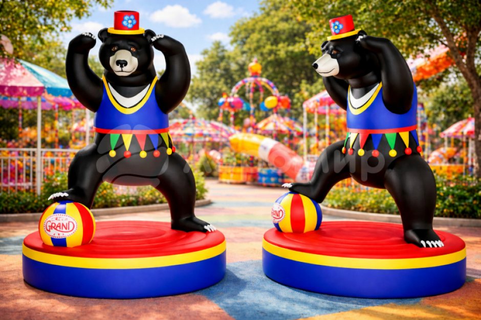 Надувная фигура Медведь с мячом