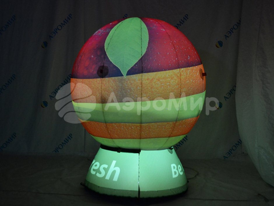 Большой надувной шар на подиуме для рекламы, выставки, ярмарки