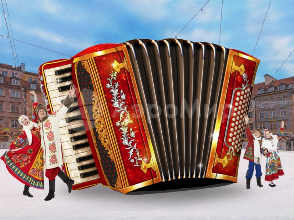 Надувная гармонь — большая фигура-декорация на праздник