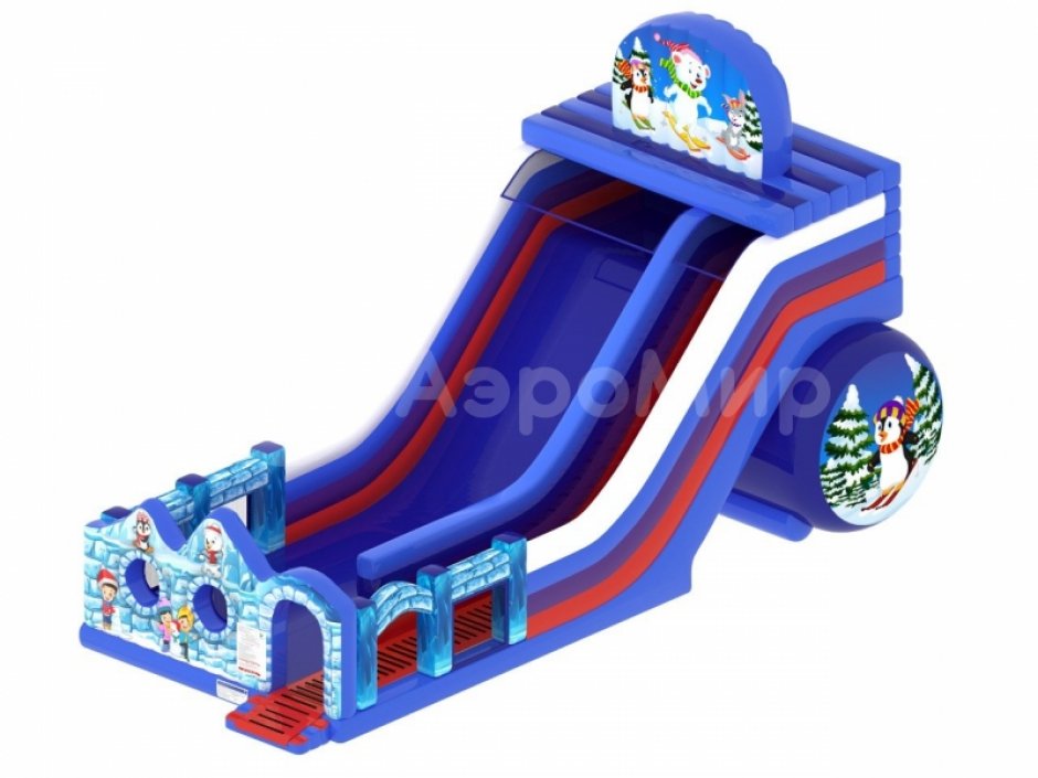 Зимняя горка Снежная — надувной аттракцион для катания