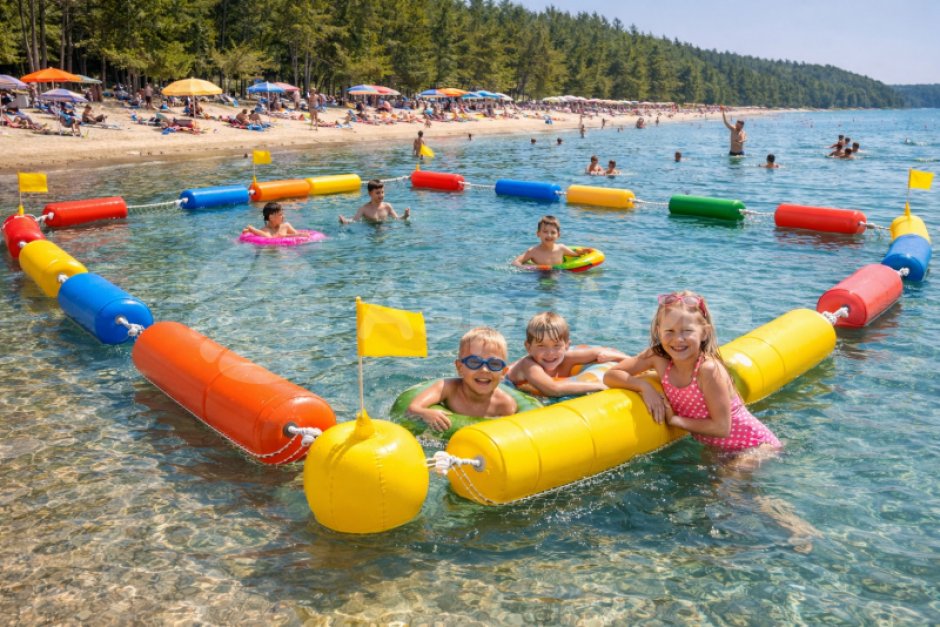 Надувное загрождение для купания