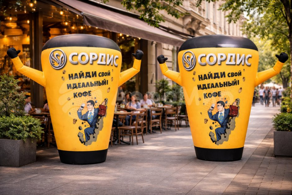 Надувной стакан рекламная фигуры