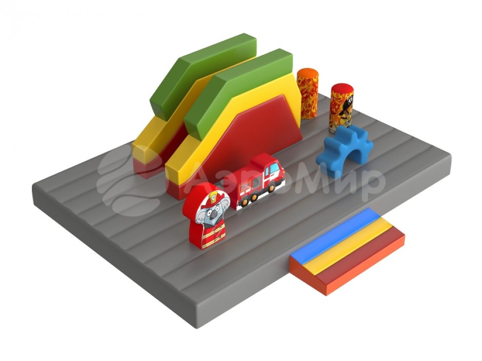 Надувной батут Пожарная машина — авторский коммерческий надувной батут ~35 м²