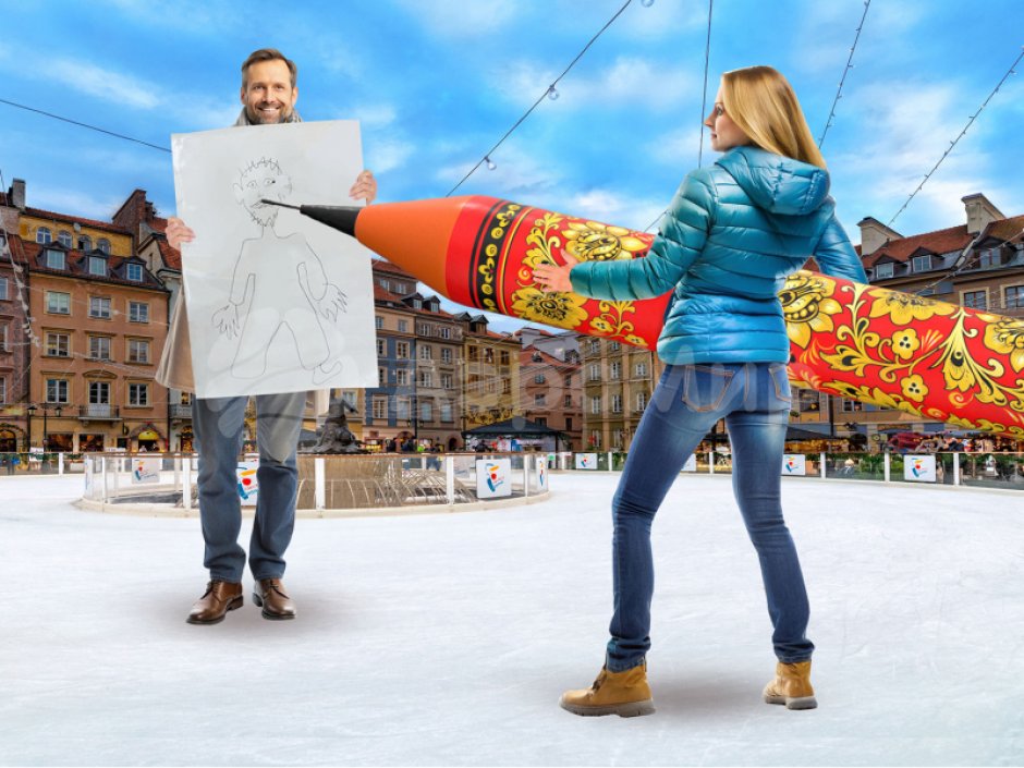 Командный игровой реквизит Гигантский надувной карандаш — мегакарандаш