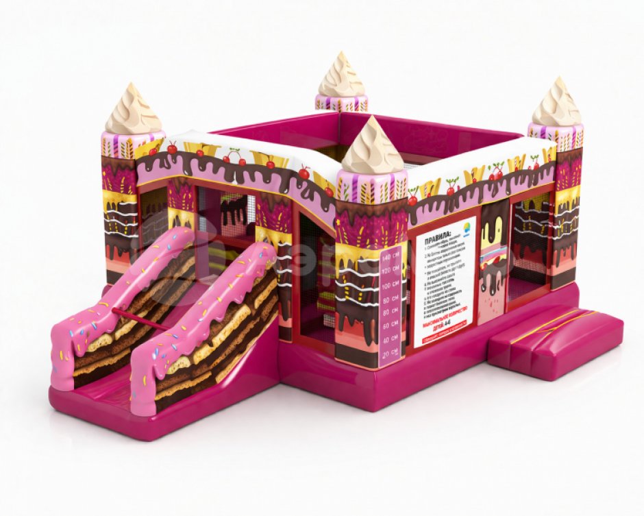 Надувной батут Сластена — детский батут на 16 м² для тематических праздников