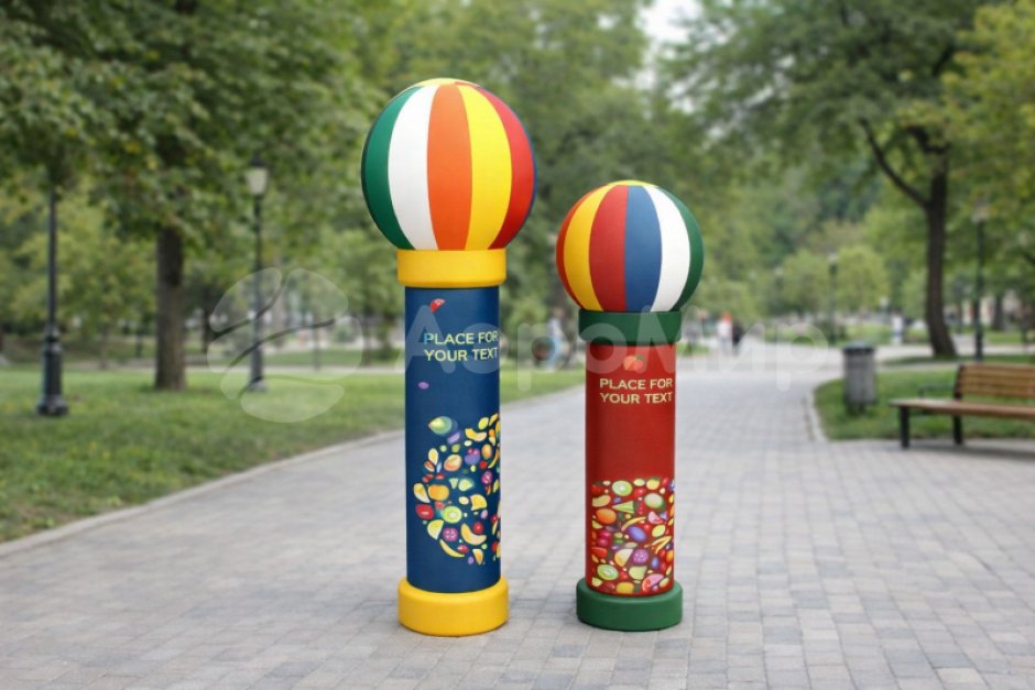 Большой рекламный шар на столбе рекламный