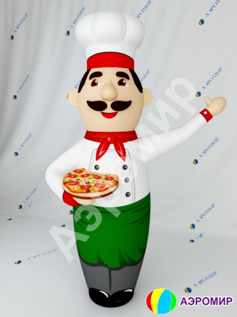 Надувной Повар с машущей рукой для эффективной рекламы Кафе, Бара, Ресторана, Пиццерии, Бургерной или Столовой.
