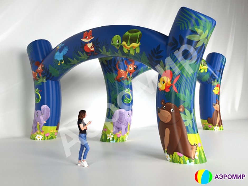 Надувная арка произвольной формы и перекладиной