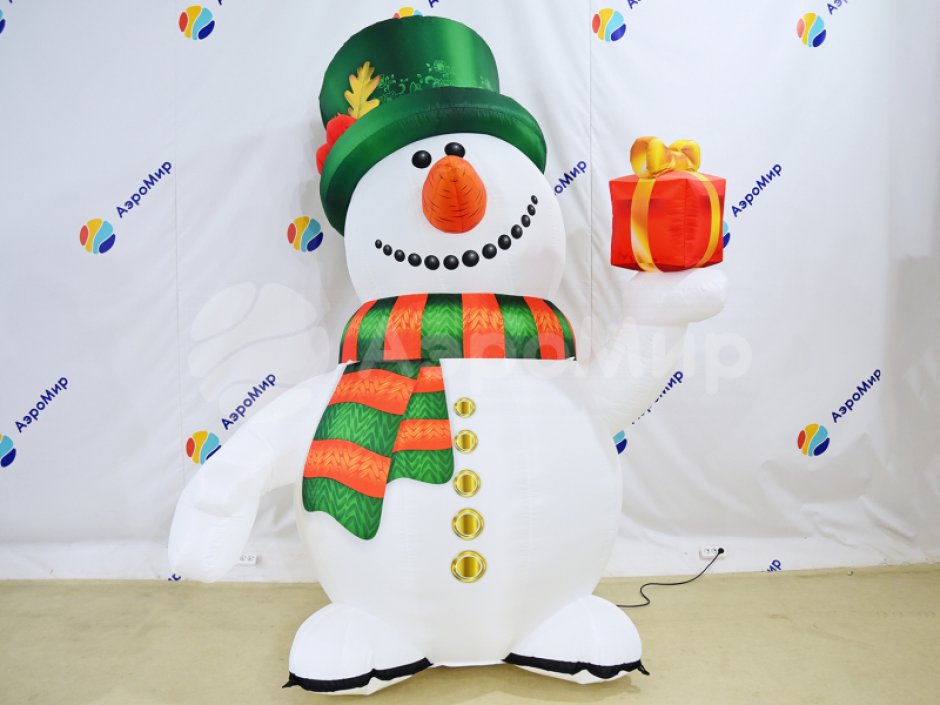 Надувной Снеговик Премиум 2.0 для оформления праздничной площадки