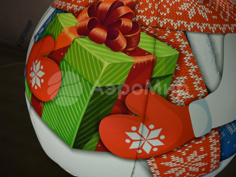 Надувной Снеговик в шляпе — новогодняя фигура для улицы с подсветкой