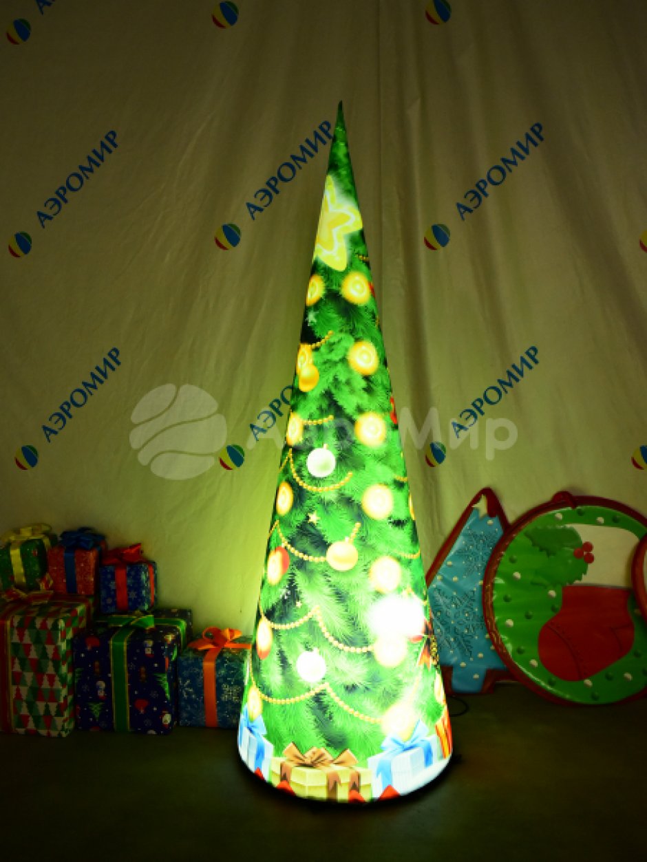Надувной новогодний декор конус