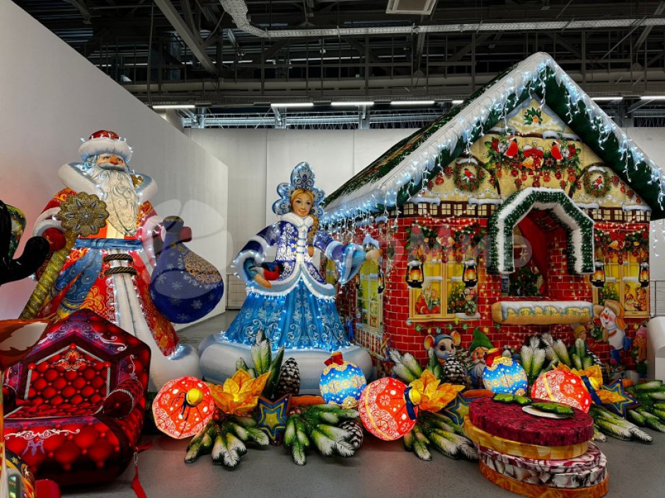 Сказочный надувной Домик Деда Мороза