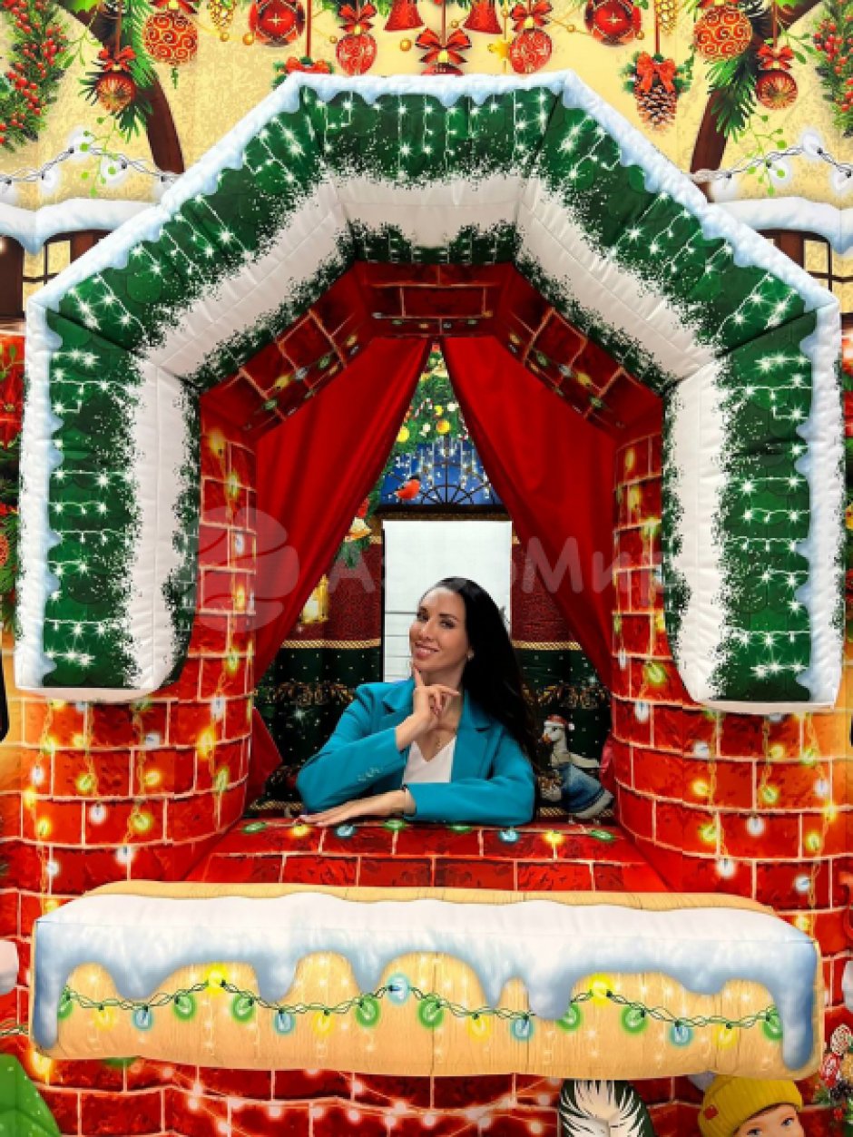 Сказочный надувной Домик Деда Мороза