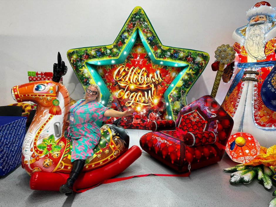 Надувная фигура качалка Олень