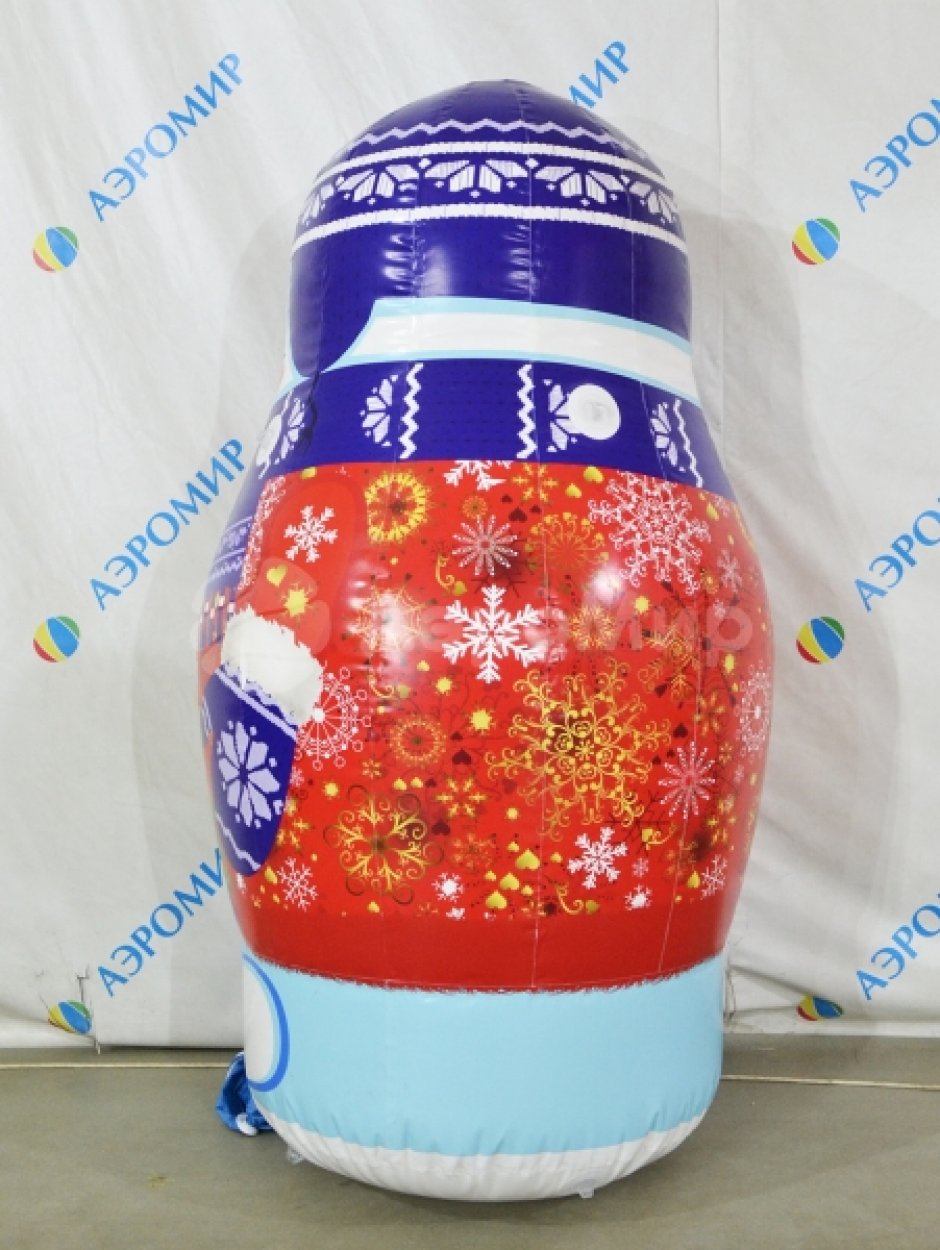 Надувная матрешка Снеговик