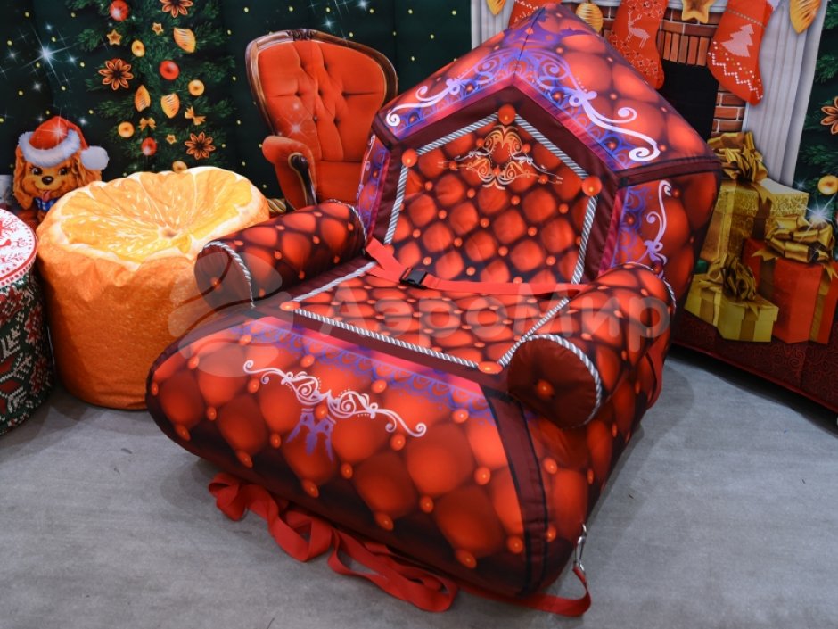 Надувные сани-трон — игровой реквизит для эстафет и развлечений на открытом воздухе