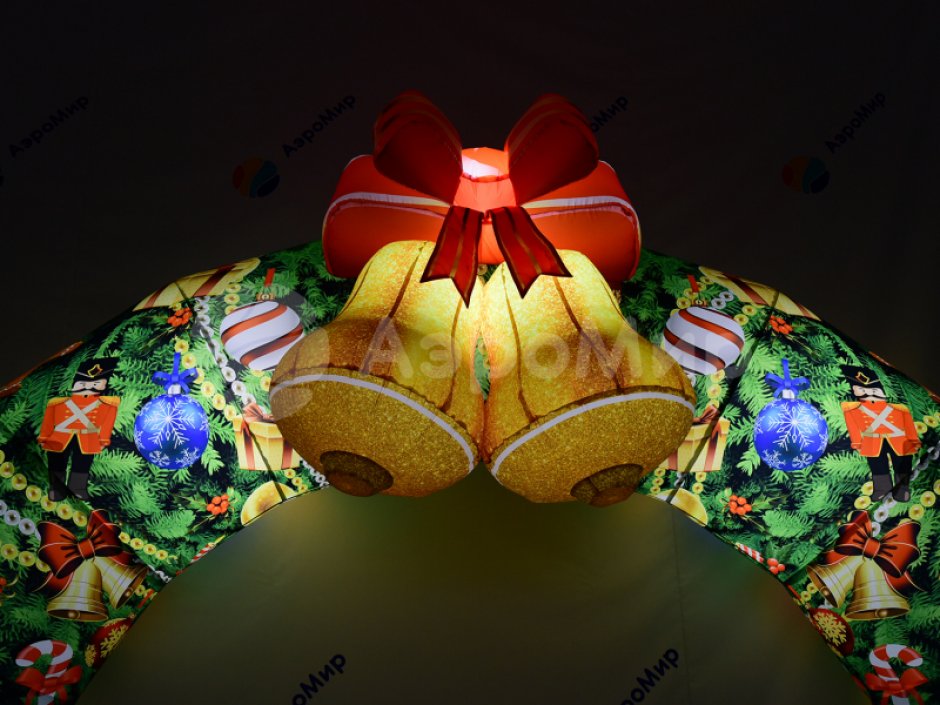 Надувная новогодняя арка в исполнении Премиум