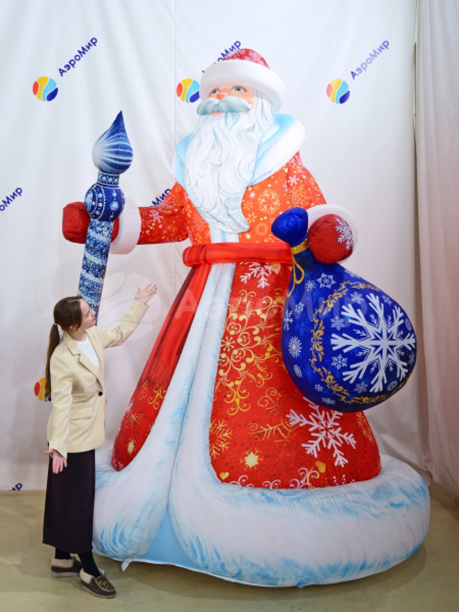 Надувная фигура Дед Мороз в исполнении премиум 2.0