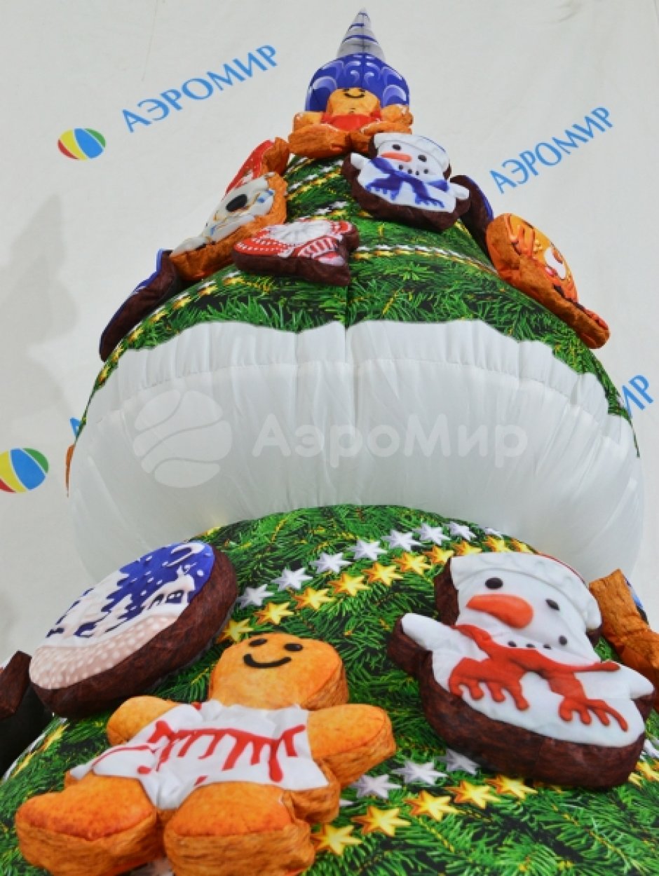 Большая надувная Ёлка с новогодними игрушками