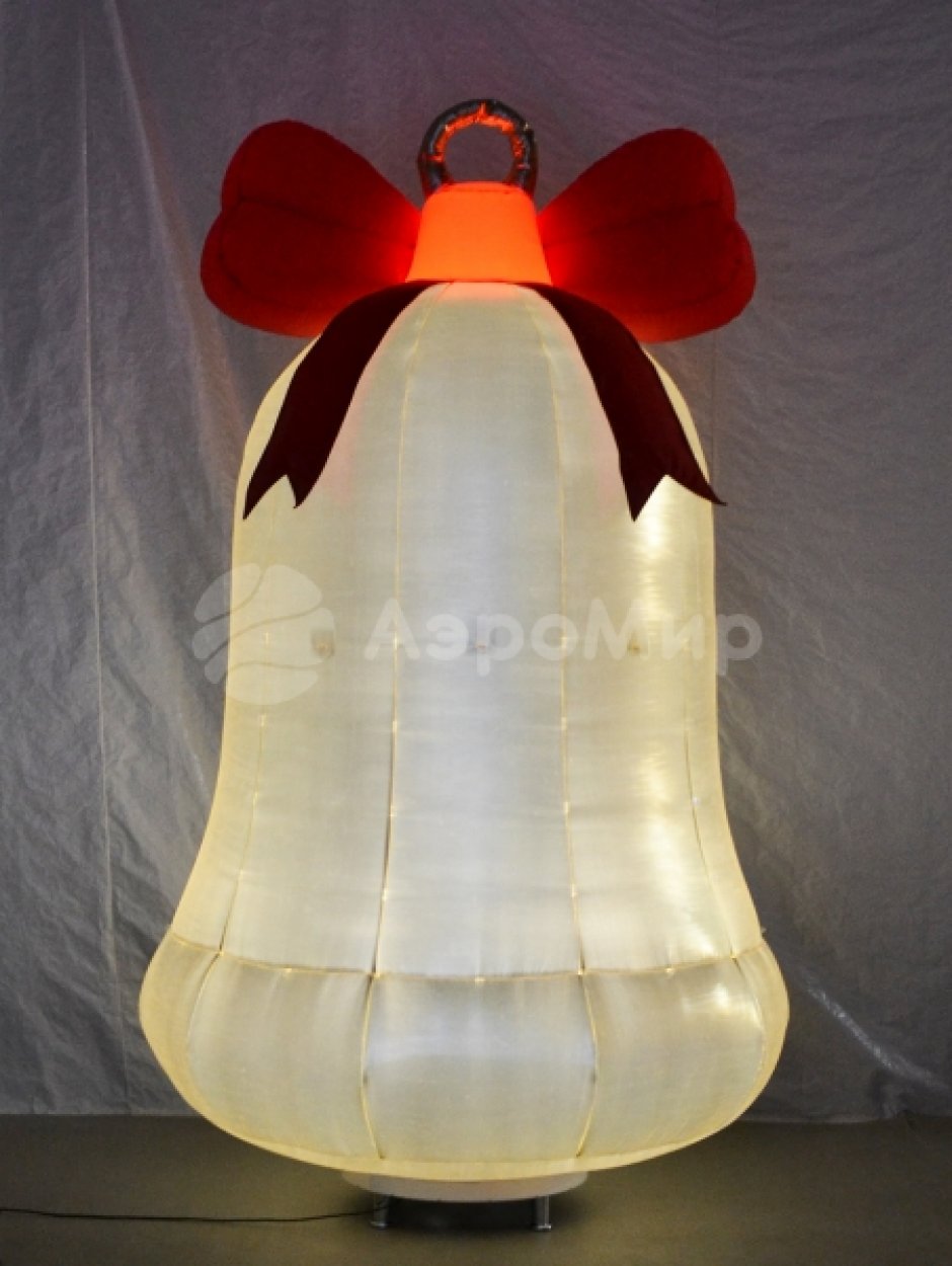 Новогодняя надувная фигура «Колокольчик» с эффектом снега и невероятной подсветкой