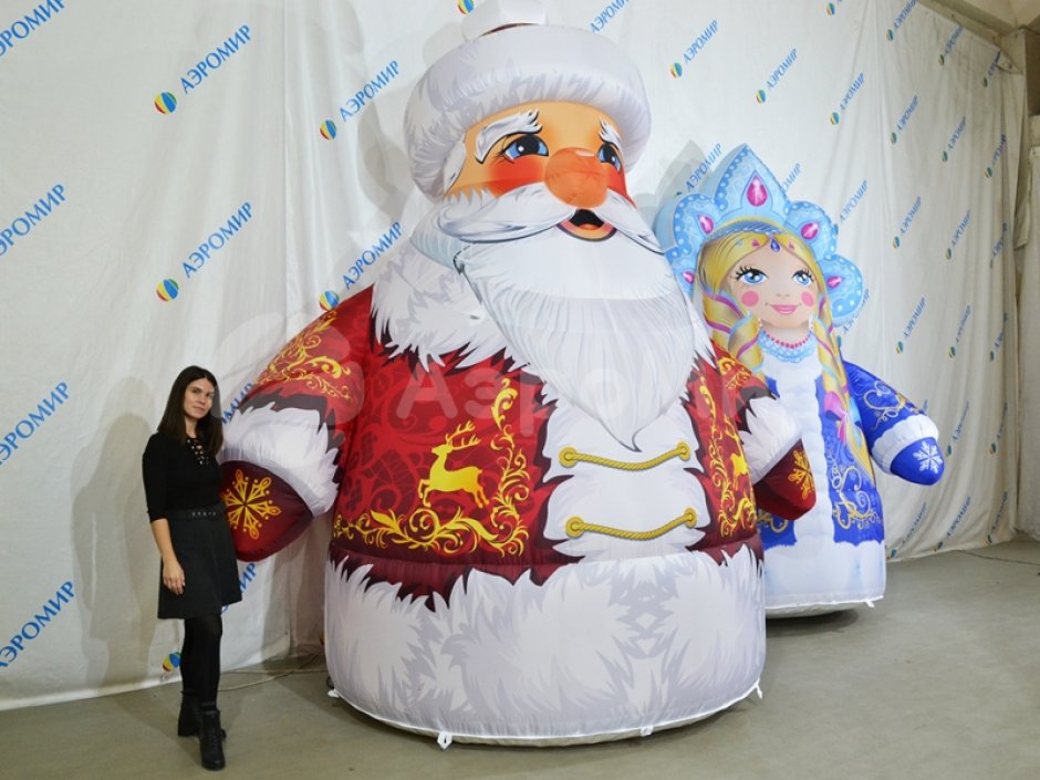 Надувной Дед Мороз Лайт 2.0 для улицы с подсветкой