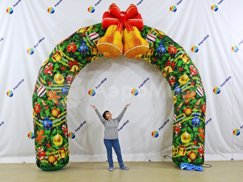 Надувная новогодняя арка в исполнении Премиум