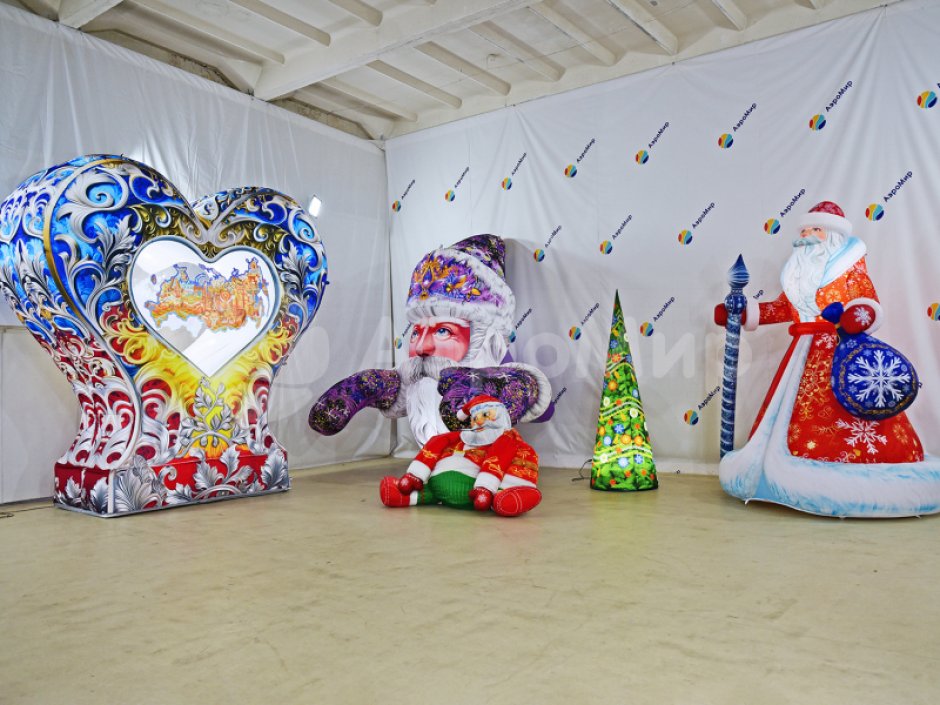 Надувная фигура Дед Мороз в исполнении премиум 2.0