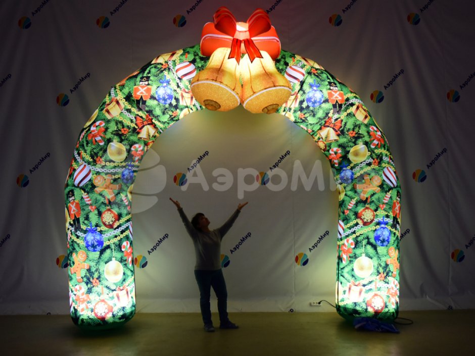Надувная новогодняя арка в исполнении Премиум