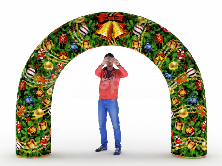 Надувная арка круглая — полноцветная печать