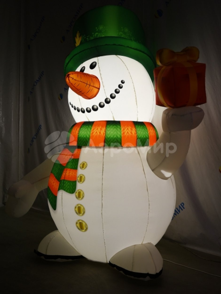 Надувной Снеговик Премиум 2.0 для оформления праздничной площадки
