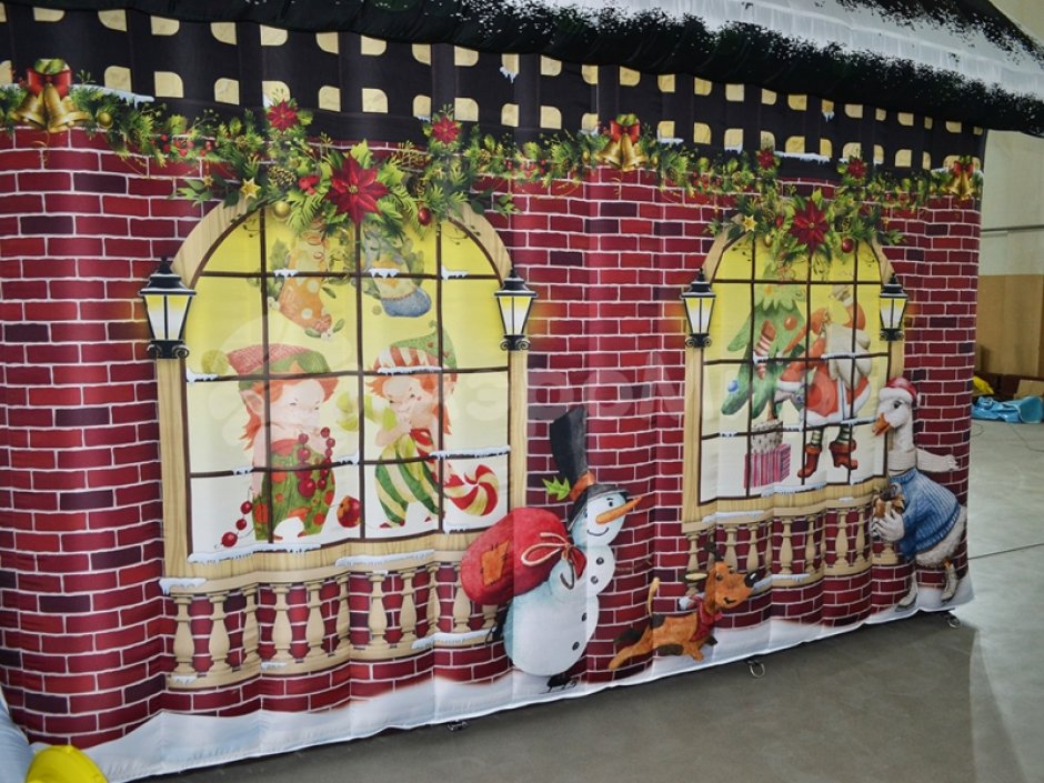 Сказочный надувной Домик Деда Мороза