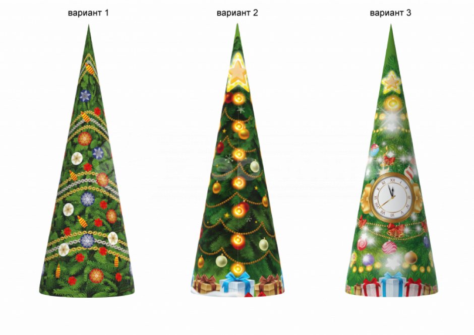 Надувной новогодний декор конус