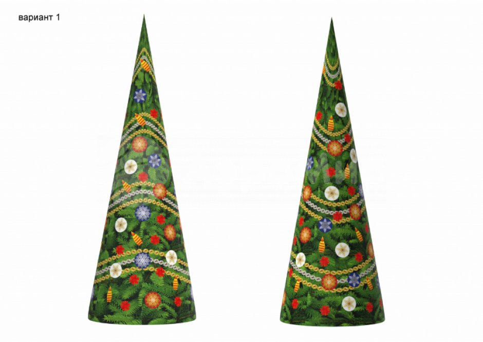 Надувной новогодний декор конус