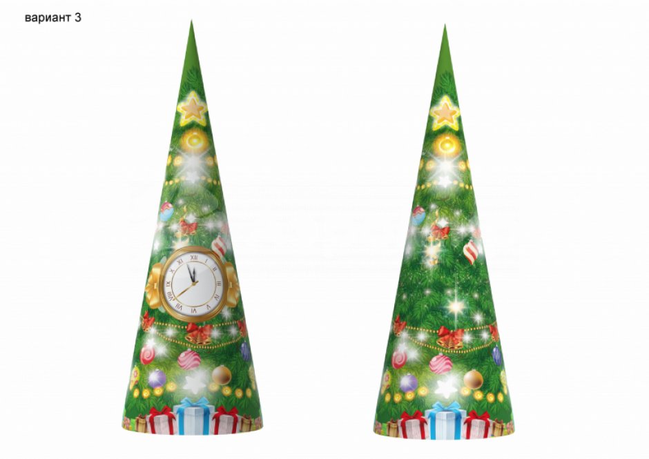 Надувной новогодний декор конус